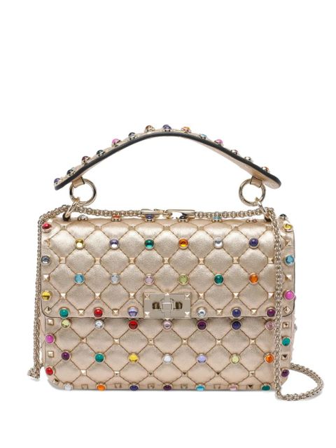 Valentino Garavani quilted laminated leather Rockstud tote bag - Gold - zdjęcie produktu nr 1