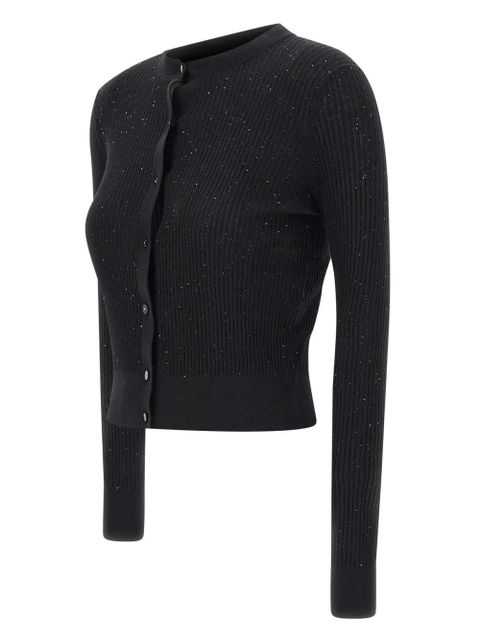 Max Mara sequin ribbed cardigan - Black