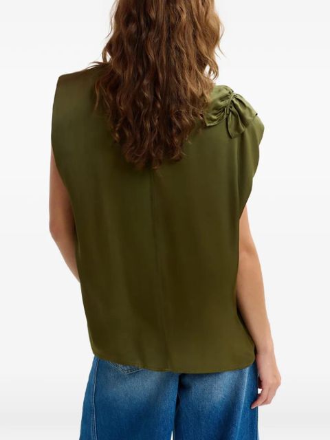 Essentiel Antwerp ruffled sleeveless blouse - Green
