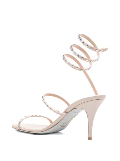 René Caovilla Cleo star ankle-wrap sandals - Neutrals