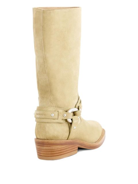 Rabanne XL Link biker boots - Neutrals