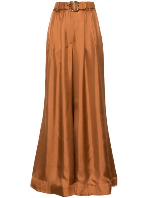 ZIMMERMANN Illustration Double Tuck trousers - Brown - zdjęcie produktu nr 1