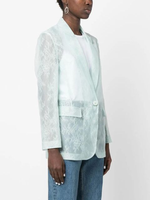 TWINSET lace-trim blazer - Green