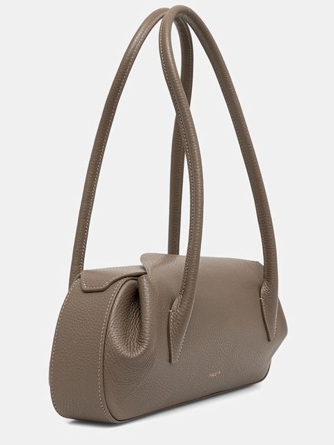 Yuzefi torebka skórzana OYSTER kolor beżowy YUZSS25-HB-OYSB-L052