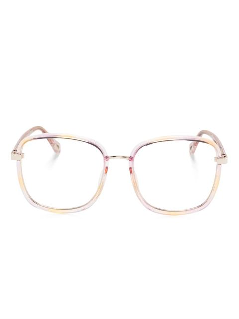 Chloé Eyewear square-frame glasses - Gold - zdjęcie produktu nr 1