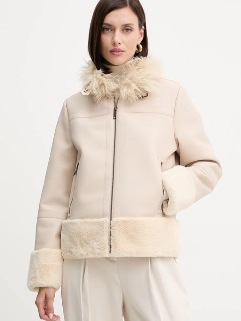 Twinset kurtka kolor beżowy przejściowa 252TP2410 - zdjęcie produktu nr 1