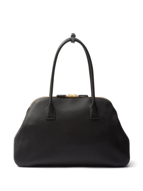 Prada large leather tote bag - Black - zdjęcie produktu nr 2