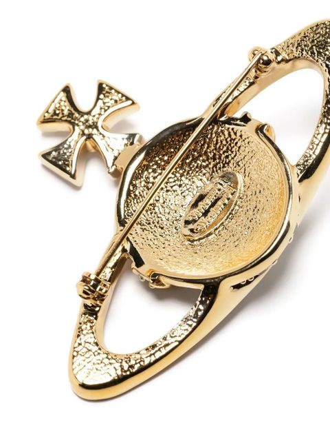 Vivienne Westwood signature Orb lapel pin - Gold