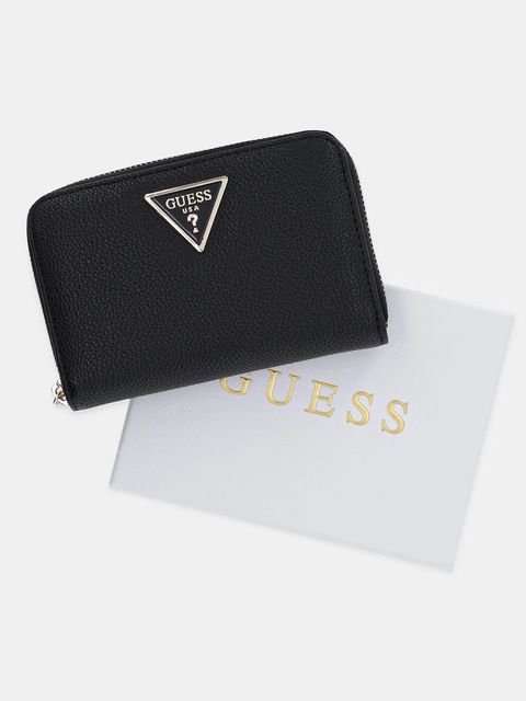 Guess portfel LAUREL damski kolor czarny SWBG74 59140