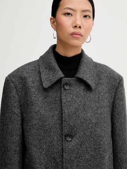 Bally płaszcz wełniany kolor szary M0BA308F