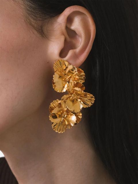 Jennifer Behr Viola flower-cluster earrings - Gold - zdjęcie produktu nr 2