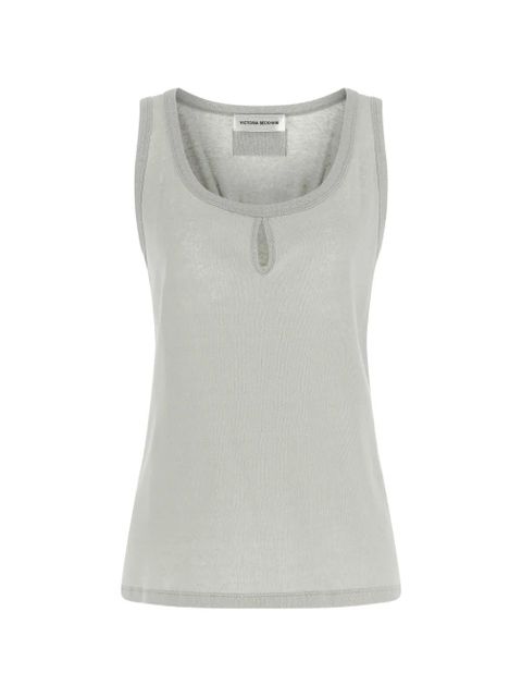 Victoria Beckham scoop-neck cut-out tank top - Grey - zdjęcie produktu nr 1