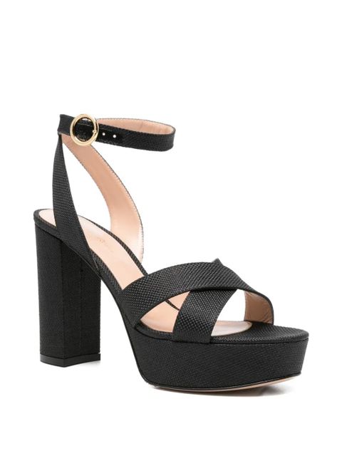 Gianvito Rossi crisscross-strap sandals - Black - zdjęcie produktu nr 2