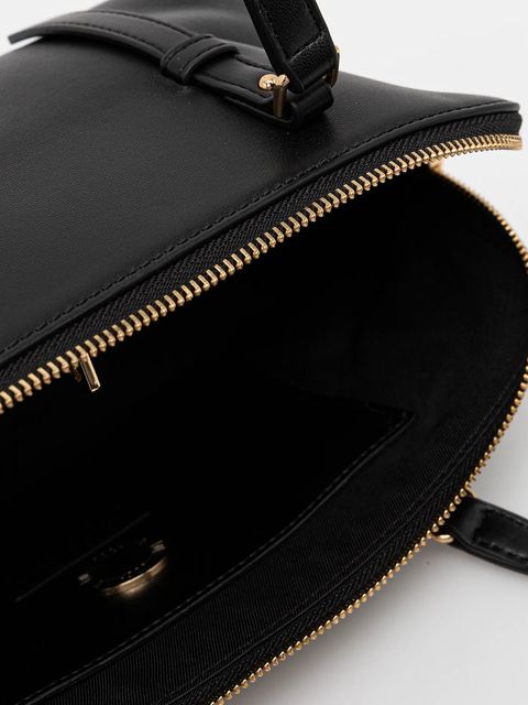 Love Moschino torebka skórzana kolor czarny JC4332PP0NK1300A