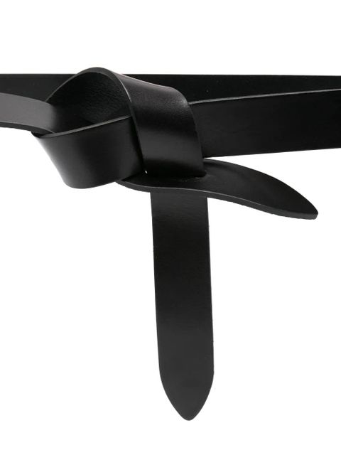 ISABEL MARANT knotted leather belt - Black