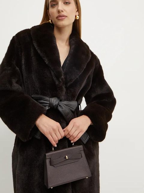 Silvian Heach torebka skórzana SANITA kolor brązowy RCP25016BO - zdjęcie produktu nr 2