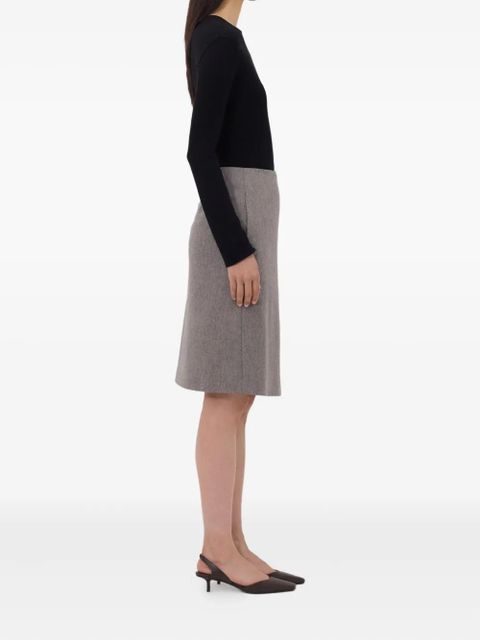 LouLou de Saison Jil asymmetrical midi skirt - Brown