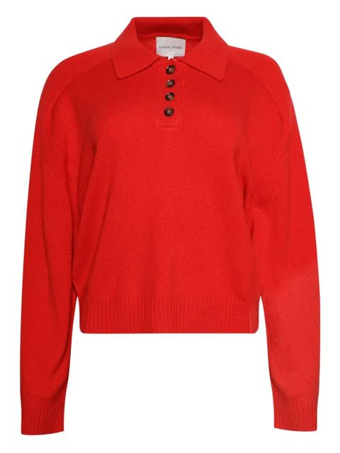 LouLou de Saison Homere buttoned-collar polo tops - Red - zdjęcie produktu nr 1