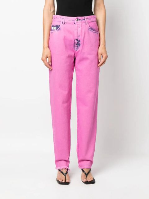 GCDS Bling logo-embellishment jeans - Pink