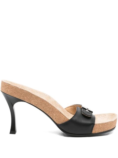 Balenciaga x Scholl 80mm heeled sandals - 1180 BLACK/SILVER - zdjęcie produktu nr 1