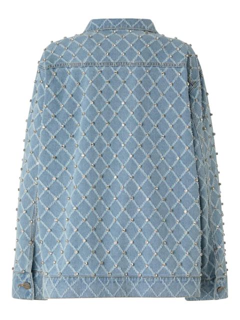 PINKO studded diamond-patterned jacket - Blue - zdjęcie produktu nr 2