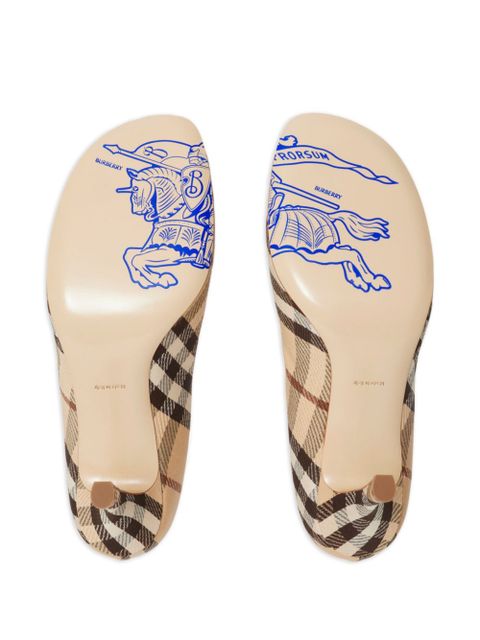 Burberry 85mm Check Baby pumps - Neutrals