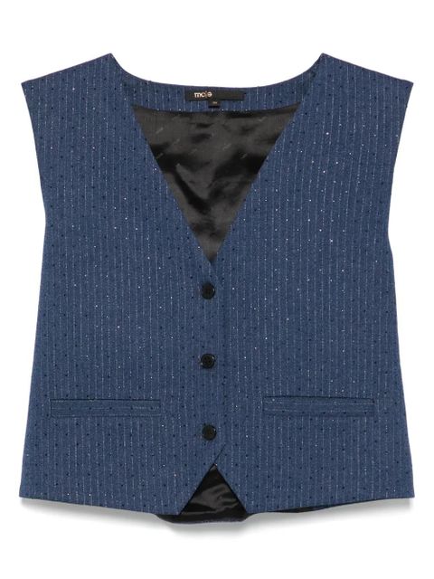 Maje pinstriped vest - Blue - zdjęcie produktu nr 1