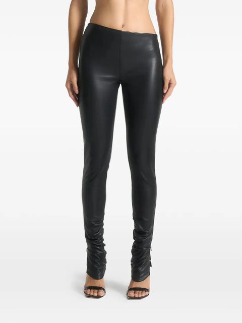 Manière De Voir Clara asymmetric-waistband leggings - Black