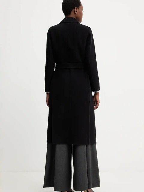 Marella płaszcz z wełną kolor czarny 2523016011200