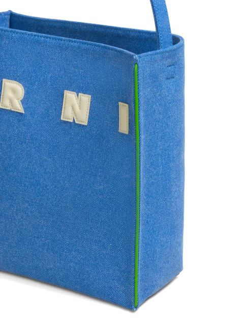 Marni Museo logo-patch tote bag - Blue - zdjęcie produktu nr 2