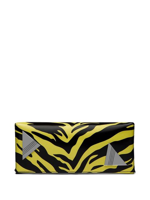 The Attico zebra-print clasp clutch - Yellow