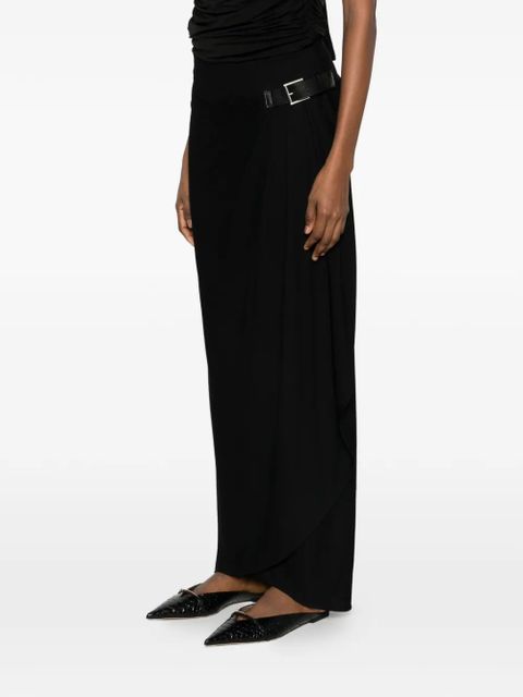 TOM FORD buckle-detail maxi skirt - Black