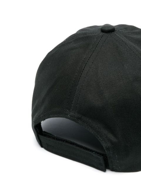 GANNI logo-embroidered cotton baseball cap - Black - zdjęcie produktu nr 2
