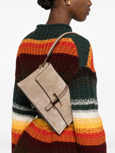 Tod's mini T Timeless flap shoulder bag - Brown