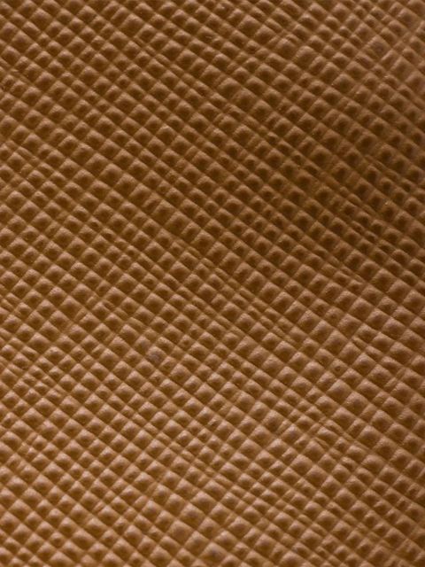 Prada triangle-logo leather card holder - Brown