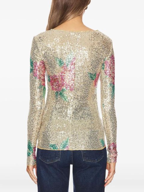 Free People Gold Rush sequinned top - Neutrals