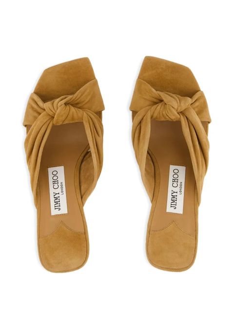 Jimmy Choo 50mm knotted suede sandals - Brown - zdjęcie produktu nr 2