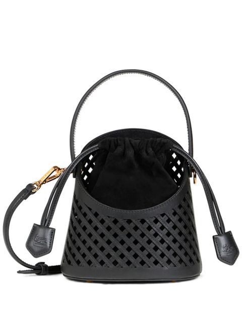 ETRO small Saturno grid cut-out crossbody bag - Black - zdjęcie produktu nr 1
