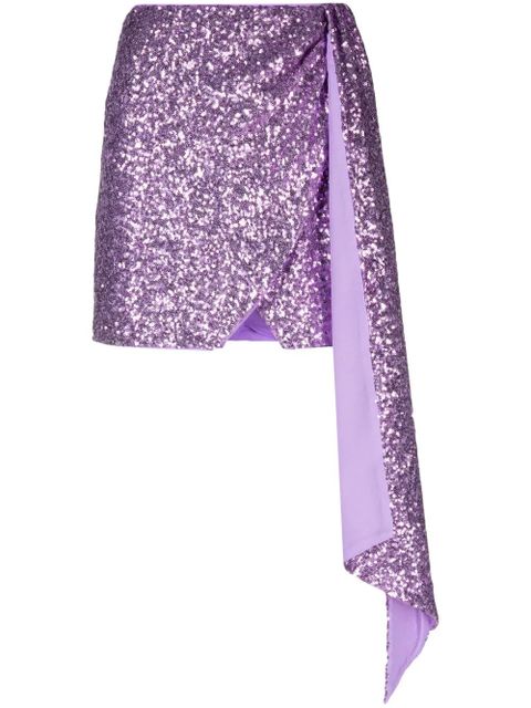 PINKO sequin-embellished miniskirt - Purple - zdjęcie produktu nr 1