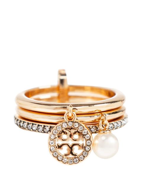 Tory Burch Icon Pavé Charm ring - Gold - zdjęcie produktu nr 1
