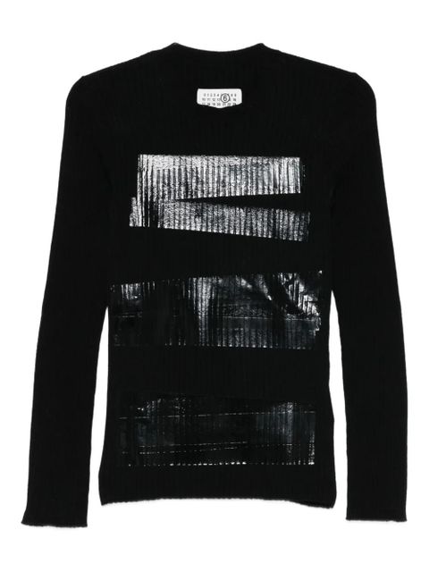 MM6 Maison Margiela round-neck sweater - Black - zdjęcie produktu nr 1