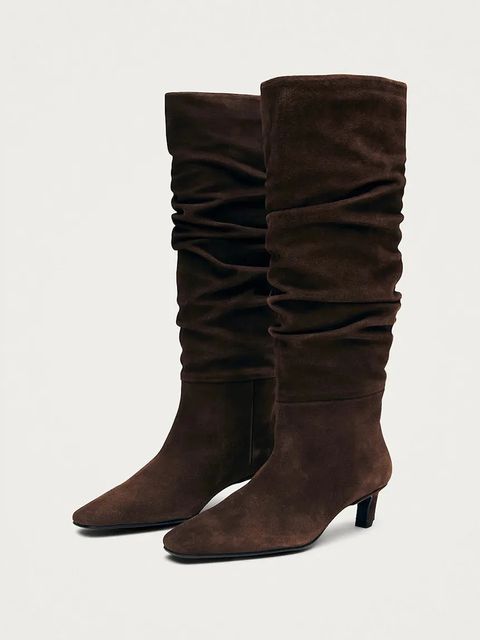 Alohas botki zamszowe Kalila damskie kolor brązowy na szpilce S101173-02