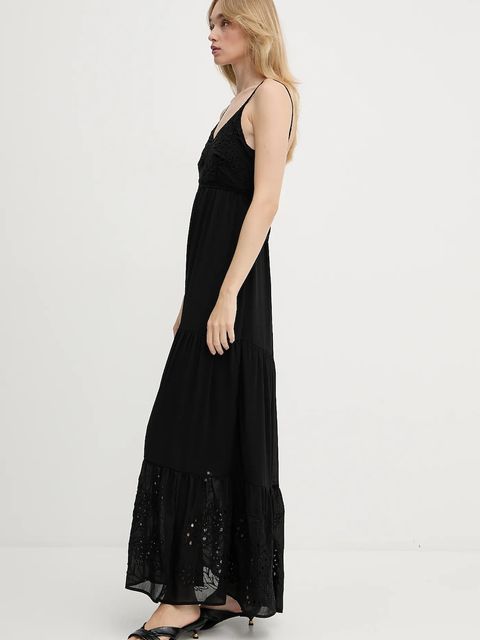 Morgan sukienka ROUBI kolor czarny maxi rozkloszowana ROUBI - zdjęcie produktu nr 2