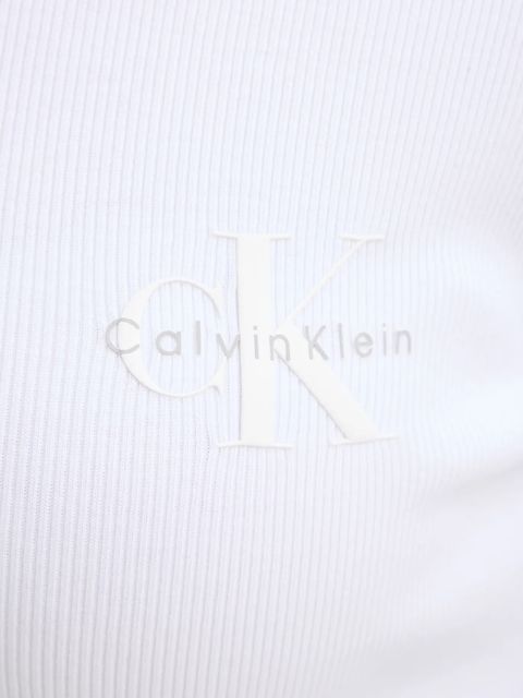 Calvin Klein Jeans longsleeve kolor biały LV047E201G