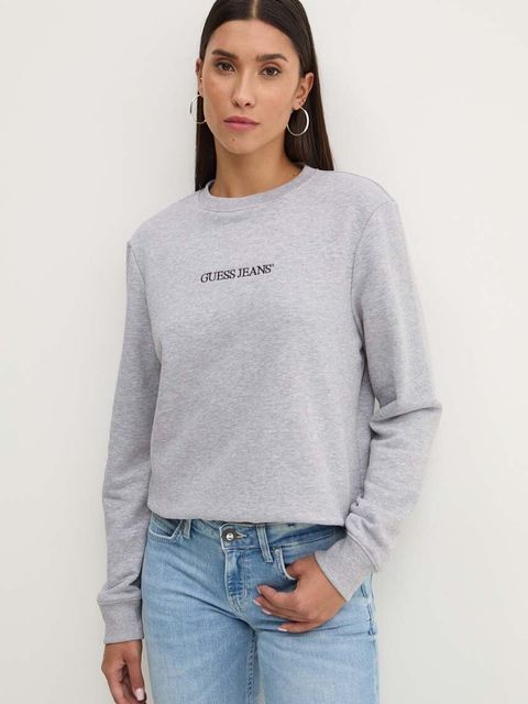 Guess Jeans bluza damska kolor szary z aplikacją W4YQ10 KC811 - zdjęcie produktu nr 1