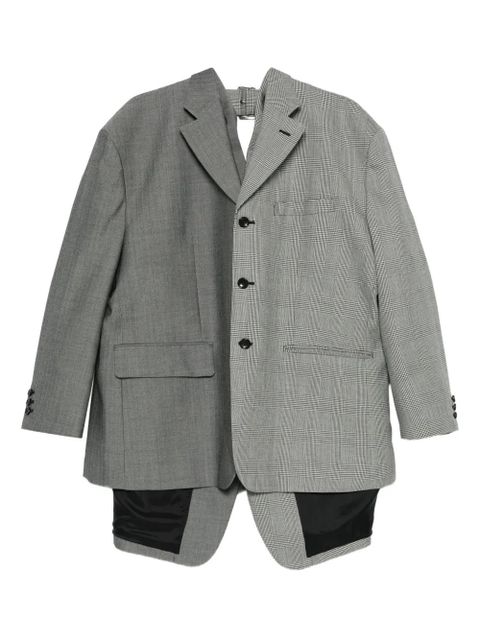 Comme Des Garçons plaid-pattern blazer - Grey - zdjęcie produktu nr 1