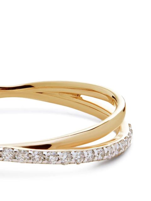 Monica Vinader 14kt yellow gold Crossover diamond ring - zdjęcie produktu nr 2