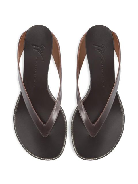 Giuseppe Zanotti Nour contrasting-stitch sandals - Brown