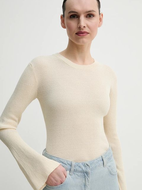 Day Birger et Mikkelsen sweter z domieszką lnu Teran damski kolor beżowy lekki DAY65243760