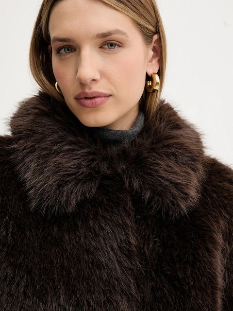 Weekend Max Mara kurtka BRENTA kolor brązowy przejściowa 2525086013600